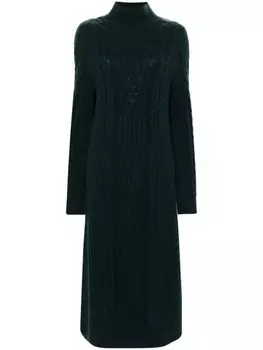 Eric Bompard кашемировое платье фактурной вязки, зеленый