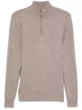 Eric Bompard пуловер с короткой молнией, коричневый