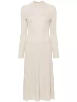 Eric Bompard ребристое платье миди, нейтральный цвет