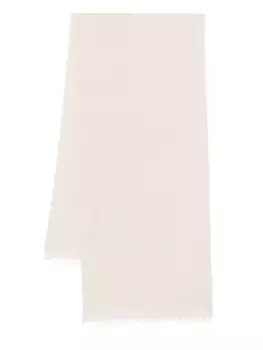 Eric Bompard шарф с бахромой, нейтральный цвет