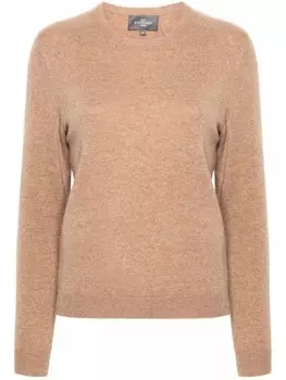 Eric Bompard свитер Classic с круглым вырезом, коричневый