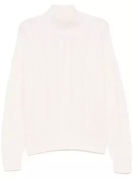 Eric Bompard свитер фактурной вязки, белый