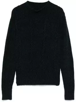 Eric Bompard свитер фактурной вязки, зеленый