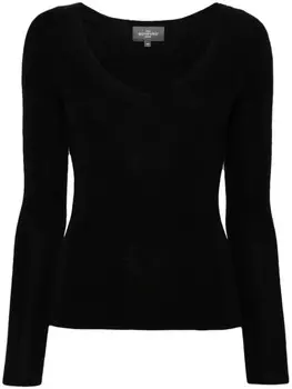 Eric Bompard свитер с V-образным вырезом, черный