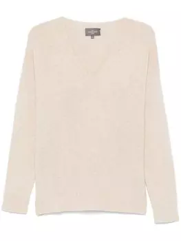 Eric Bompard свитер с V-образным вырезом, коричневый