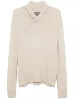 Eric Bompard свитер с воротником-шалькой, серый