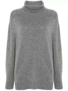 Eric Bompard свитер с высоким воротником и рукавами реглан, серый