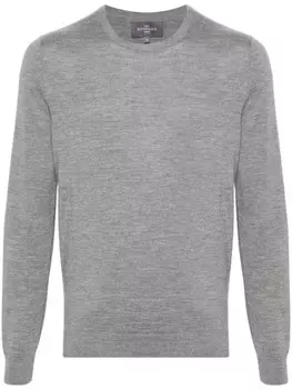 Eric Bompard свитер тонкой вязки с круглым вырезом, серый