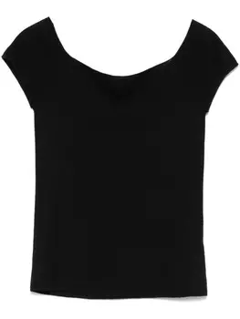 Eric Bompard топ с вырезом Бардо, черный