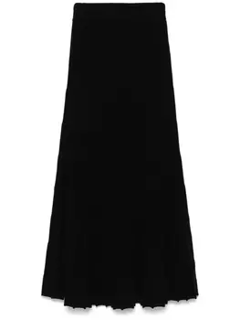 Eric Bompard юбка миди со складками, черный