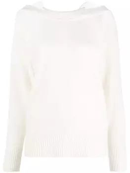 Erika Cavallini джемпер с вырезом-лодочкой, нейтральный цвет