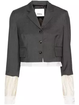 Erika Cavallini куртка из вирджинской шерсти, серый