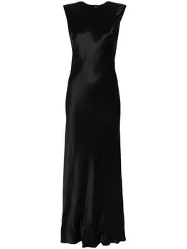 Erika Cavallini шелковое платье макси, черный