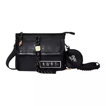 Erke Сумка через плечо из текстиля, обычная, унисекс, угольно-черная