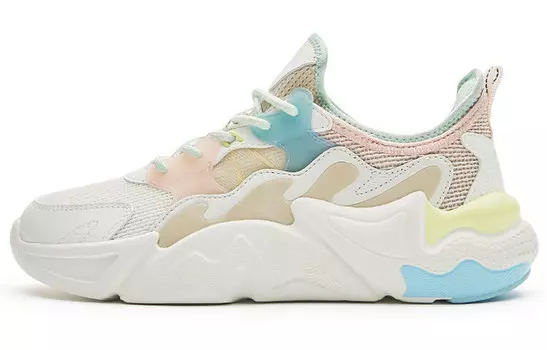 ERKE Xun Lifestyle Shoes Women's Low-top Ivory White/lake Blue