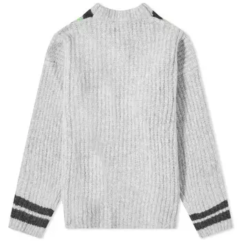 Erl Унисекс Свитер Hurt Lover Varsity V-образный вырез, серый