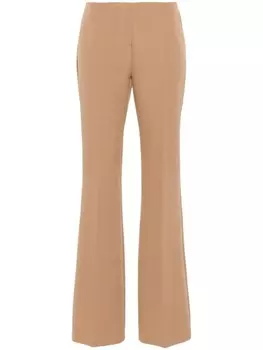 ERMANNO FIRENZE брюки с вышитым логотипом, коричневый