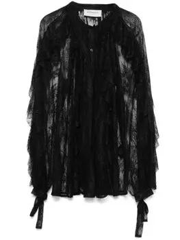 ERMANNO FIRENZE кружевная блузка, черный