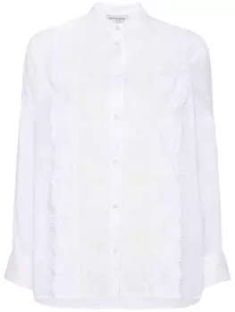 ERMANNO FIRENZE рубашка с цветочным кружевом, белый