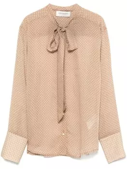 ERMANNO FIRENZE рубашка в горох, коричневый