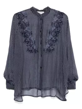 ERMANNO FIRENZE рубашка в полоску, синий