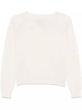 ERMANNO FIRENZE свитер с цветочной вышивкой, серый