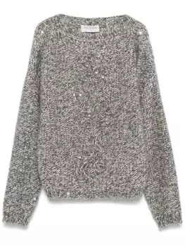 ERMANNO FIRENZE свитер с пайетками, серый