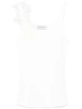 ERMANNO FIRENZE топ с ажурными вставками, белый