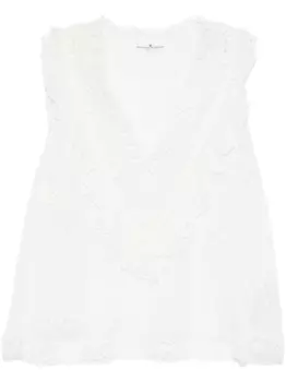 Ermanno Scervino блузка с кружевом, белый