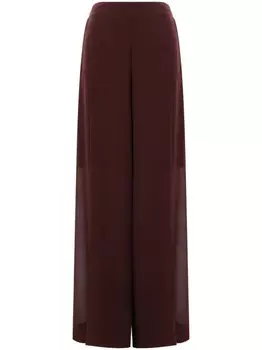 Ermanno Scervino брюки-палаццо из шелкового шифона с широкими штанинами, красный