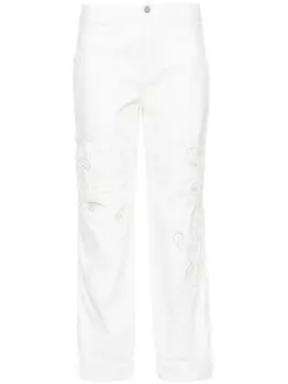 Ermanno Scervino брюки с отделкой в технике макраме, белый