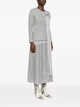 Ermanno Scervino джемпер с цветочной аппликацией, серый