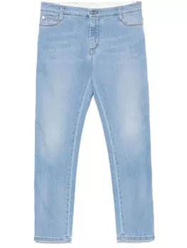 Ermanno Scervino джинсы узкого кроя с нашивкой-логотипом, синий