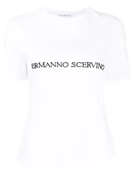 Ermanno Scervino футболка с логотипом, белый