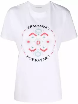 Ermanno Scervino футболка с логотипом, белый