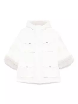 Ermanno Scervino Junior пальто из шерпы, белый