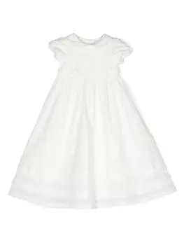 Ermanno Scervino Junior платье с вышивкой на поясе, белый