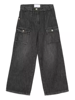 Ermanno Scervino Junior широкие джинсы карго