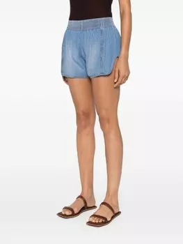 Ermanno Scervino короткие шорты из ткани шамбре, синий