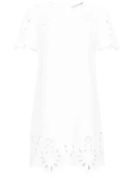 Ermanno Scervino короткое платье-трапеция с вышивкой, белый