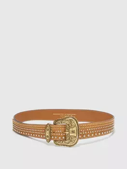 Ermanno Scervino кожаный ремень с заклепками, коричневый