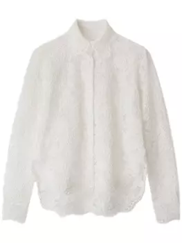 Ermanno Scervino кружевная рубашка Chantilly, белый