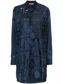 Ermanno Scervino кружевная рубашка, синий