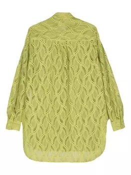 Ermanno Scervino кружевная рубашка, зеленый