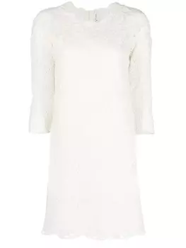 Ermanno Scervino кружевное платье мини, белый