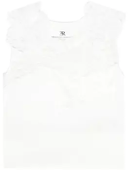 Ermanno Scervino кружевной топ, белый