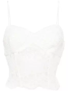 Ermanno Scervino кружевной топ-бюстье, белый