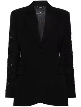 Ermanno Scervino однобортный блейзер с кружевом, черный