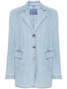 Ermanno Scervino однобортный пиджак из денима, синий
