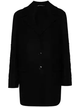 Ermanno Scervino пальто с цветочной вышивкой, черный